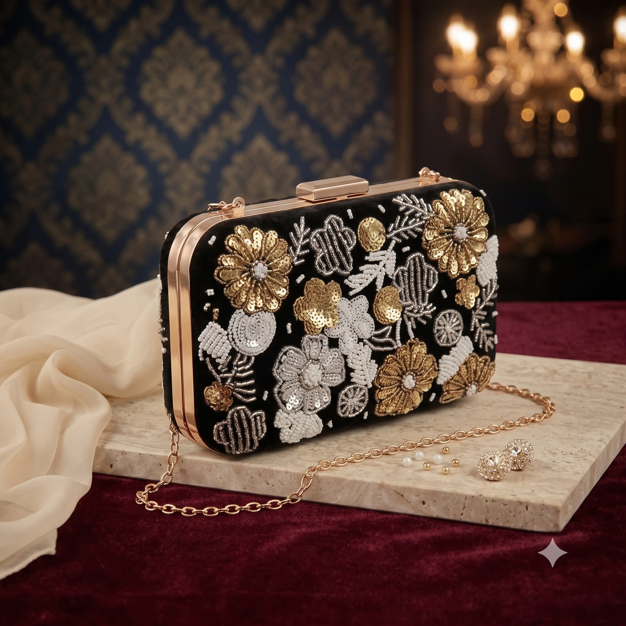 Golden Stylish Handbag